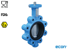 Food approved LUG butterfly valve (Type E6430)