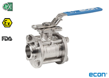 3-pcs quick-weld ball valve (Fig. 7654)