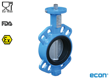 Food approved Wafer butterfly valve (Type E6330)